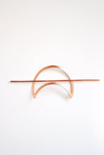 Load image into Gallery viewer, Crescent Moon Hair Pin | Brass Hair Clip | Copper Hair Slide | Hair Barrette | Hair Accessories | Copper Hair Clip | Silver Hair Slide