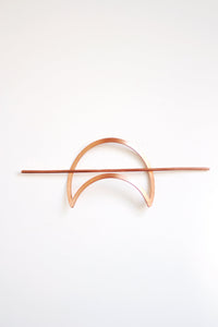 Crescent Moon Hair Pin | Brass Hair Clip | Copper Hair Slide | Hair Barrette | Hair Accessories | Copper Hair Clip | Silver Hair Slide