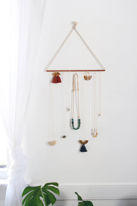 Minimalist Copper Rope Jewelry Organizer 