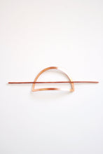 Load image into Gallery viewer, Half Moon Hair Pin | Brass Hair Clip | Copper Hair Slide | Hair Barrette | Hair Accessories | Copper Hair Clip | Silver Hair Slide