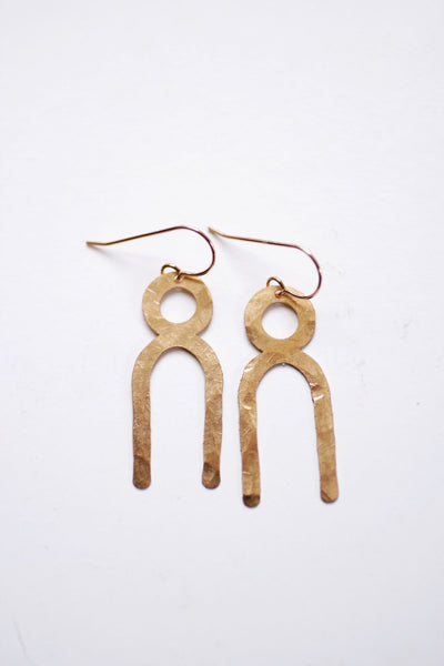 Modern Knot Twist Earrings | Knot Earrings | Circle Earrings | Minimalist Earrings | Modern Jewelry | Brass Earrings