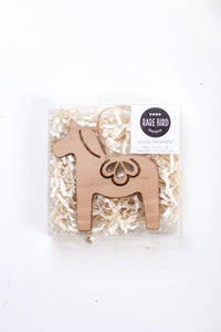 Dala Horse Ornament | Metal Ornament | Brass Ornament | Steel Ornament | Wood Ornament | Tree Ornament | Christmas Stocking Stuffer