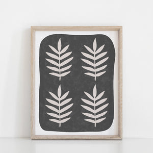 Palm Leaf Art Print - Black | Palm Art | Leaf Art | Wall Art | 8x10 Art Print | 11x14 Art Print | 8x10 Print | 11x14 Print
