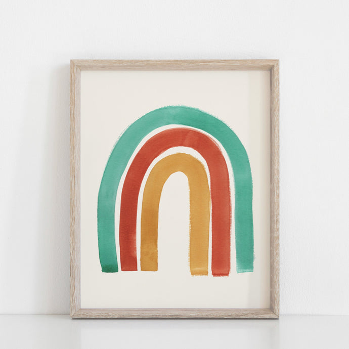 SECONDS SALE 30% Off - Watercolor Rainbow Wall Art Print 