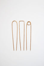 Load image into Gallery viewer, Square Brass Hair Pin | Brass Hair Clip | Brass Hair Stick | Brass Hair Fork | Brass Hair Accessories | Minimalist Hair