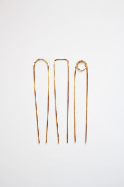 Arch Brass Hair Pin | Brass Hair Clip | Brass Hair Stick | Brass Hair Fork | Brass Hair Accessories | Minimalist Hair
