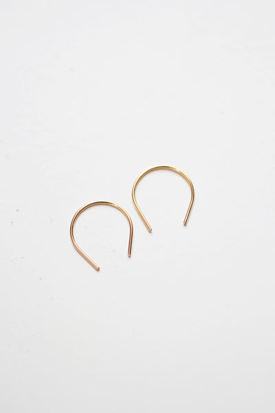 Mini Horseshoe Minimalist Wire Earrings