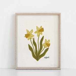 Daffodil Flower Wall Art Print