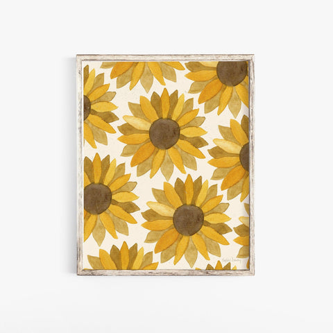 Sunflower Pattern Art Print
