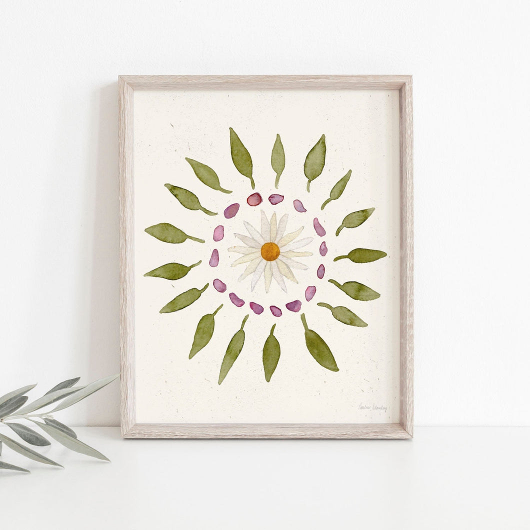 Flower Mandala Wall Art Print