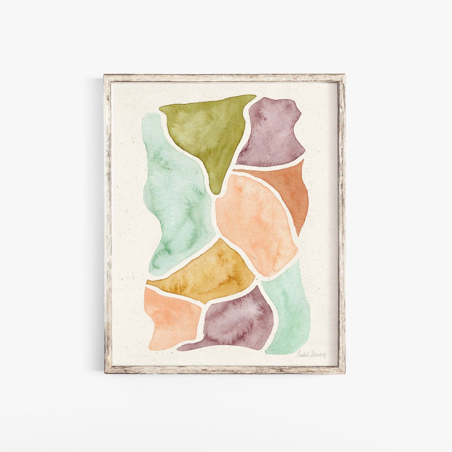 Stained Glass Watercolor Art Print
