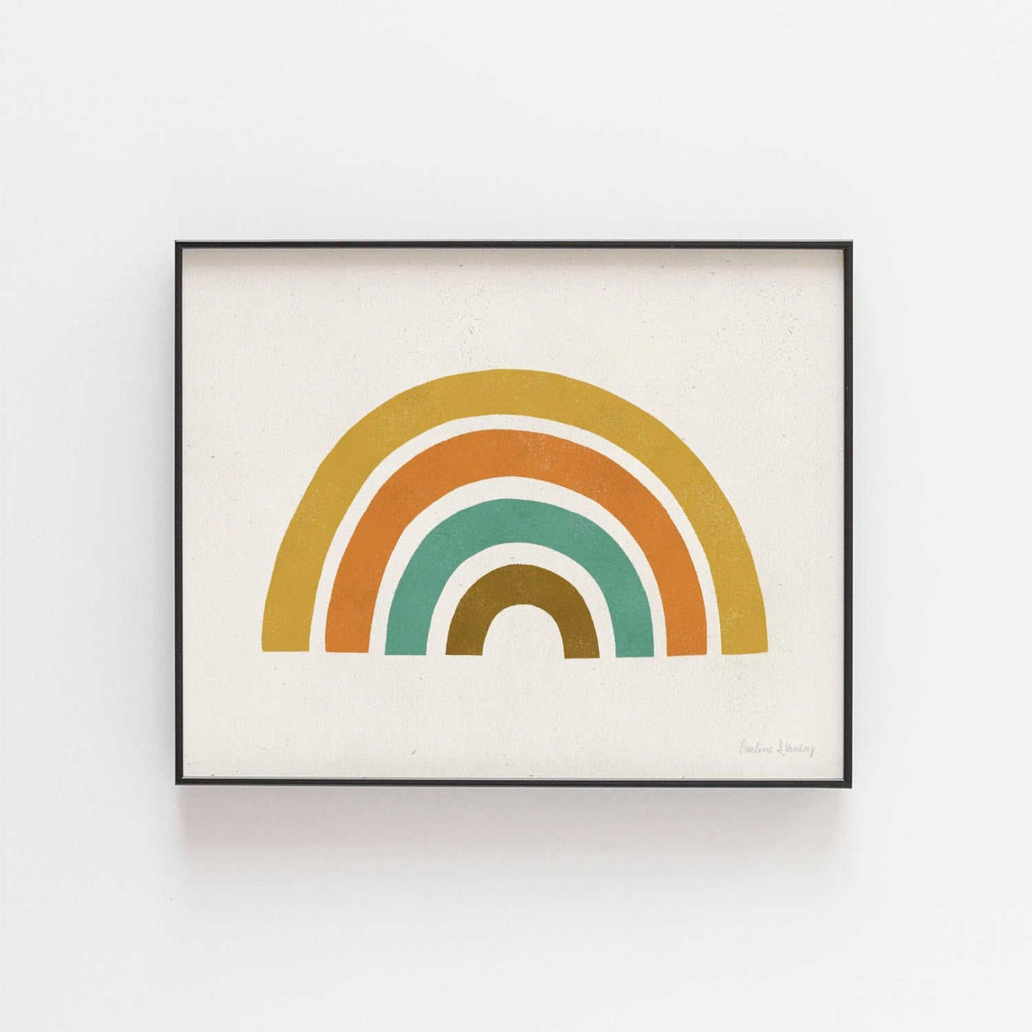 Rainbow 70s Tones Wall Art Print