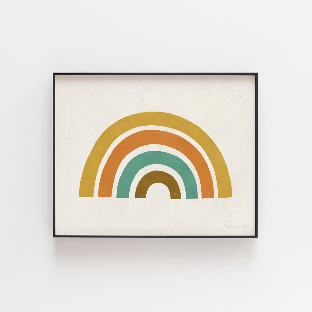 Rainbow 70s Tones Wall Art Print