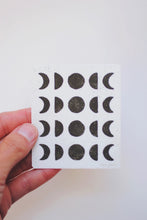 Load image into Gallery viewer, Moon Phases Vinyl Sticker | Nature Sticker | Moon Sticker |  Lunar Sticker | Vinyl Sticker | Water Bottle Sticker | Laptop Sticker Decal