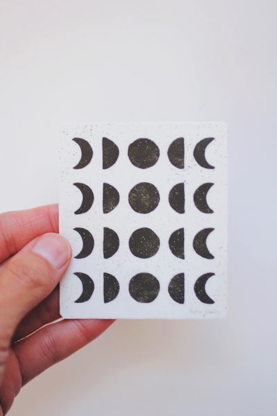 Moon Phases Vinyl Sticker | Nature Sticker | Moon Sticker |  Lunar Sticker | Vinyl Sticker | Water Bottle Sticker | Laptop Sticker Decal