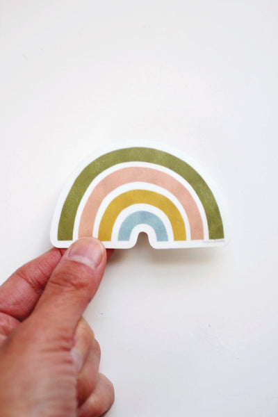 Rainbow Earth Tones Vinyl Sticker | Nature Sticker | Rainbow Sticker | Vinyl Sticker | Water Bottle Sticker | Laptop Sticker Decal