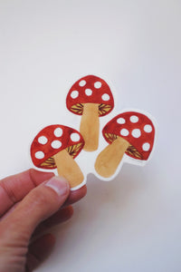 Mushroom Watercolor Vinyl Sticker | Nature Sticker | Mushroom Sticker | Vinyl Sticker | Water Bottle Sticker | Laptop Sticker Decal