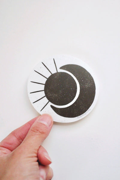 Sun Moon Vinyl Sticker | Nature Sticker | Moon Sticker | Sun Sticker | Vinyl Sticker | Water Bottle Sticker | Laptop Sticker Decal