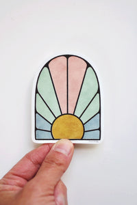 Sunray Arch Vinyl Sticker | Nature Sticker | Sun Sticker | Ocean Sticker | Vinyl Sticker | Water Bottle Sticker | Laptop Sticker Decal