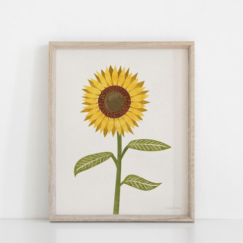Sunflower Watercolor Art Print | Nature Art | Sunflower Art | Watercolor Art | Flower Art | Minimalist Art | 5x7 8x10 11x14 12x16