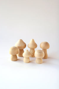 Hand Painted Wooden Mushrooms - Green | Mushroom Decor | Minimalist Decor | Nature Decor | Cottagecore Decor| DIY Kit | Craft Kit