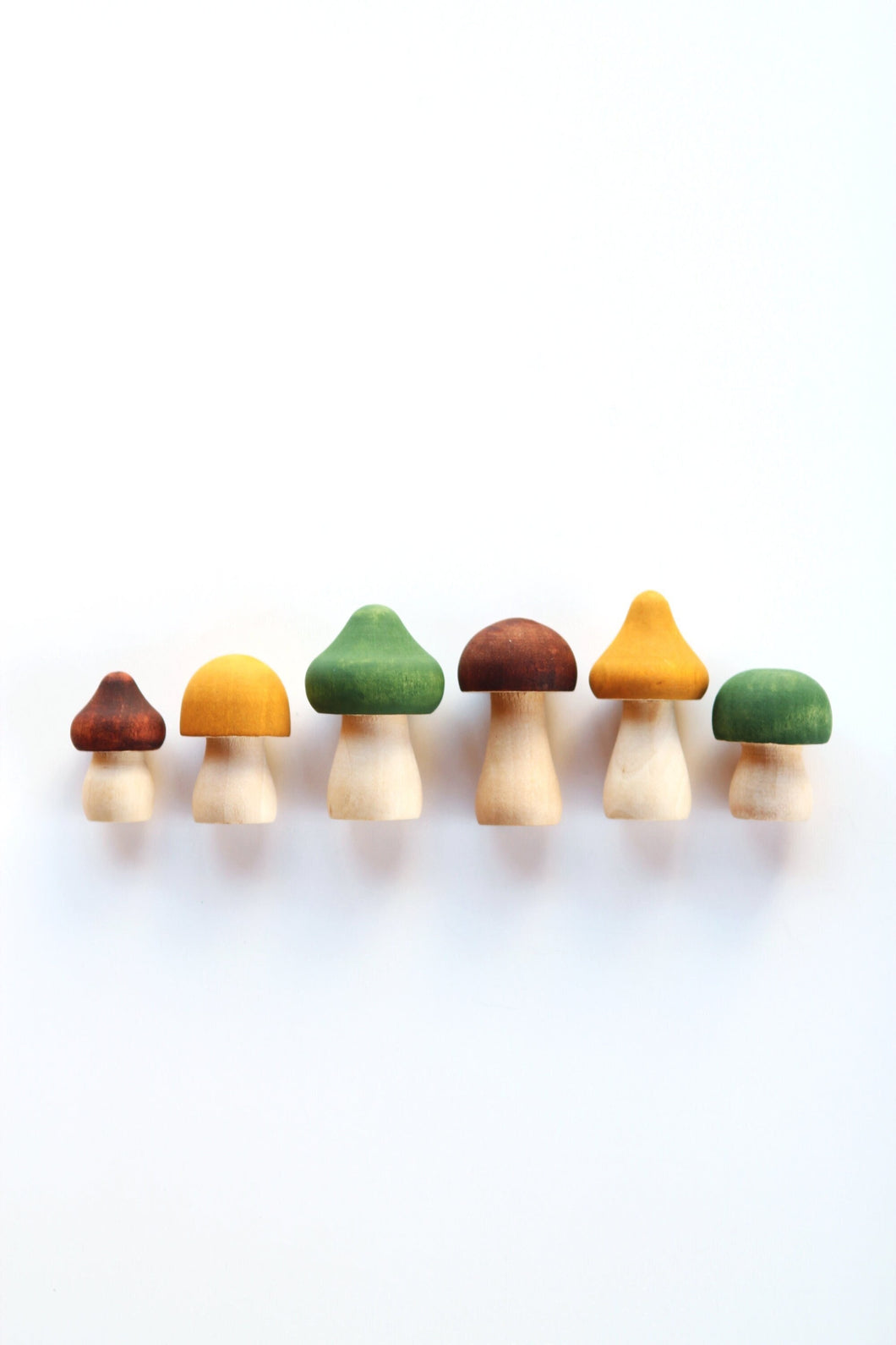 Hand Painted Wooden Mushrooms - Green | Mushroom Decor | Minimalist Decor | Nature Decor | Cottagecore Decor| DIY Kit | Craft Kit