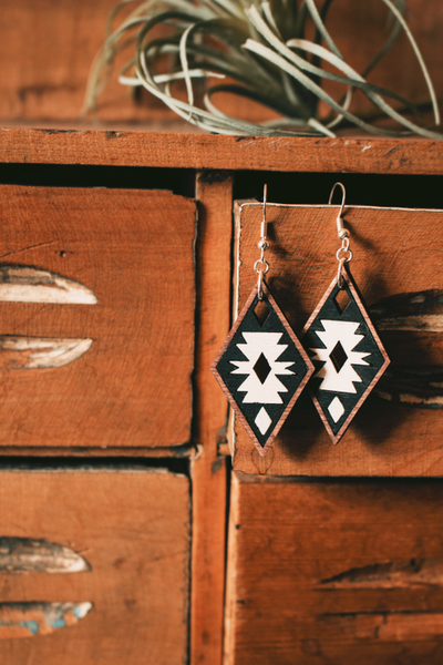 Southwest Boho Wood Earrings