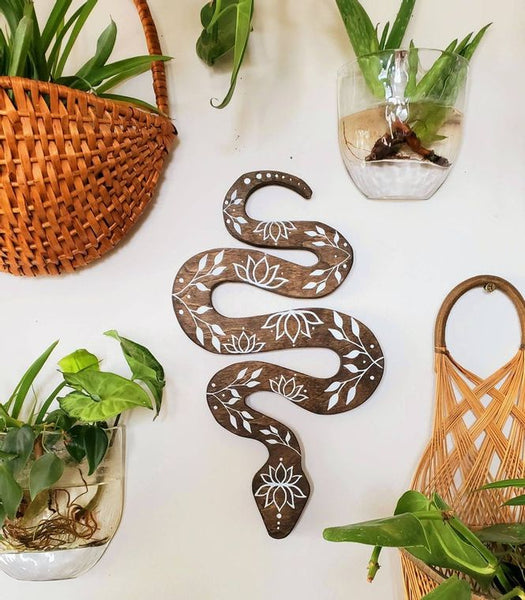 Serpent Snake Floral Wall Art