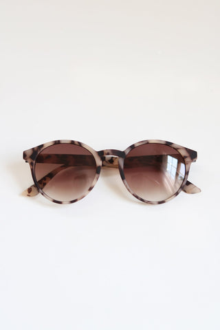 Tortoise Round Retro Frame Sunglasses