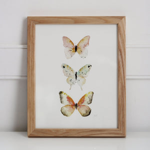 Watercolor Butterflies Wall Art Print